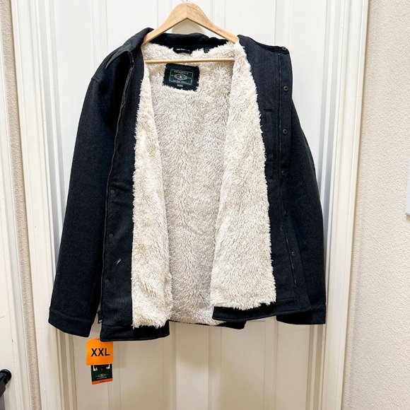 G.H. Bass & Co. Men's Wool Blend Sherpa Lined Jacket Coat Size XXL Gray Warm NEW - Picture 14 of 16